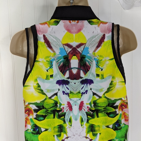 PRABAL GURUNG for Target Tropical Print Sleeveless Blouse Sz M - Picture 8 of 15